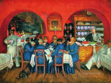  moscow Art - moscow tavern 1916 Boris Mikhailovich Kustodiev